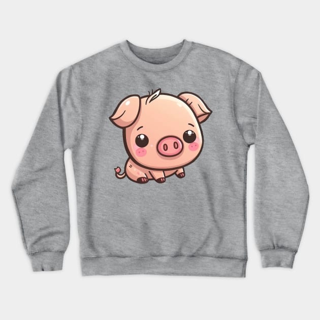 Adorable little baby pig Crewneck Sweatshirt by Cute Planet Earth Mini